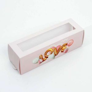 Коробка для макарун «Love» 18 х 5.5 х 5.5 см