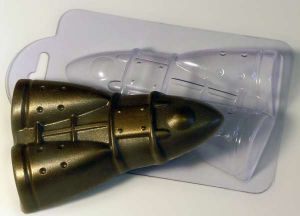 Форма пластиковая для шоколада "Ракета 2"
