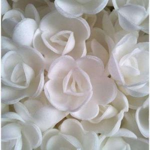 Вафельные цветы "Топ декор" Розы большие Белые