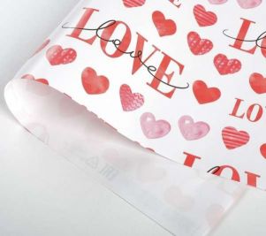 Бумага упаковочная глянцевая LOVE, 70 × 100 см