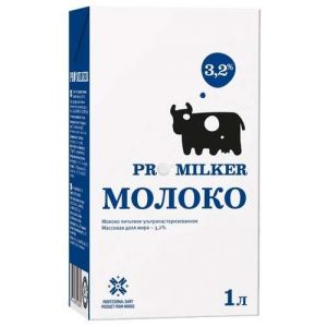Молоко 3,2% "Промилкер" ультрапаст. 1 л (БЗМЖ)