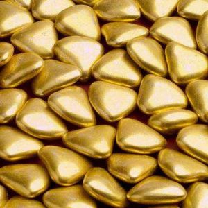 Посыпка  Сердечки шоколадные золотые Италика 50 г