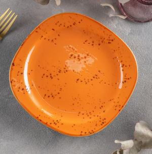Тарелка десертная "Созвездие" 18,5х2 см, цвет оранжевый