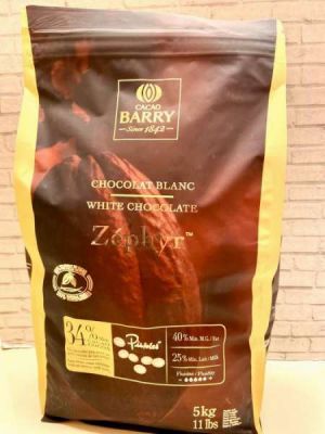Шоколад белый 34% Zephyr "Cacao Barry" Франция 5 кг
