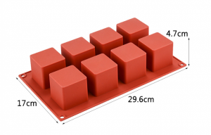 Форма силиконовая Куб,  8 ячеек