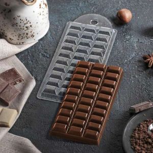 Форма для шоколада "Шоколад Темный" (плитка)  7х15х1 см   4309151