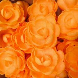 Вафельные цветы "Топ декор" Розы большие сложные абрикосовые