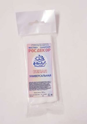 Мастика сахарная "Росдекор" универсальная (Белая) 100 г