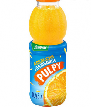 Напиток Добрый Палпи Апельсин 0,45л пэт