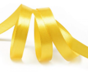 Лента атласная т.желтая ( 6 мм уп. 27,4 м)
