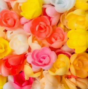 Вафельные цветы "Топ декор" Розы малые Микс 5 шт