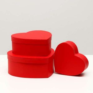 Коробка-сердце "Красный" 15,5*14*6 см