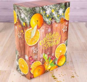 Коробка «Зимние мандарины» 22*30*10 см
