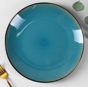 Тарелка обеденная "Глянец" 26 см, цвет голубой
