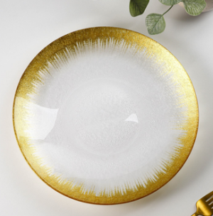 Тарелка обеденная "Бурлеск" диаметр 27 см, цвет золотой