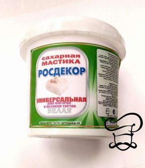 Мастика сахарная "Росдекор" универсальная (Белая) 1 кг