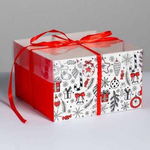 Коробка для капкейка «Время добрых подарков», 16 × 16 × 10 см   5080518