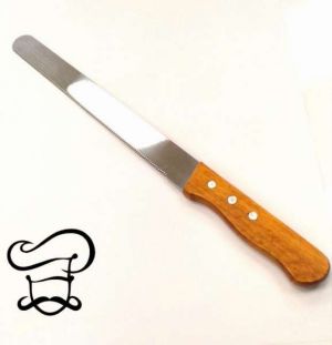 Нож для бисквита мелкие зубцы, ручка дерево, рабочая поверхность 25 см