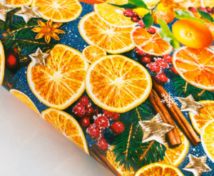 Бумага упаковочная глянцевая «Пряные мандарины», 70 × 100 см