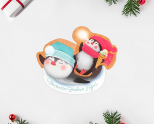 Открытка поздравительная «Веселого Норого года!» пингвин, 7 × 9 см