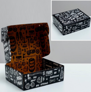Коробка складная «Брутальному мужчине», 27 × 21 × 9 см