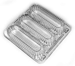 Контейнер для эклеров ( 3 секции) пластик