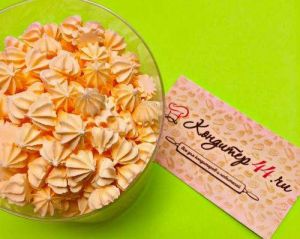 Сахарные фигурки Мини-безе персиковые 250г