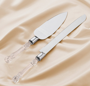 Набор свадебный для торта: нож и лопатка