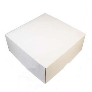 Коробка для торта 25,5*25,5*10,5 см белая без окна