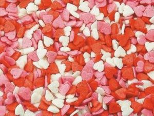 Посыпка "Топ декор" Сердечки красные, белые, розовые  мини 50 г