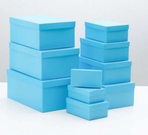 Коробка подарочная «Голубая» 12*6,5*4 см