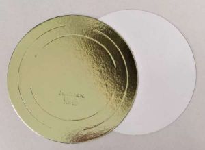 Подложка Круглая d 42 см толщина 3,2  мм золото/ жемчуг