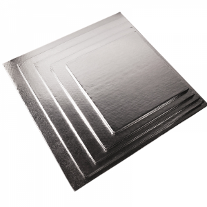 Подложка квадратная фольгированная 30*30 см толщина 1,1 см серебро