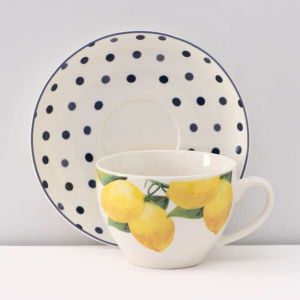 Сервиз чайный 12 предметов "Лимон"  6 чашек 250 мл, 6 блюдец 15,5 см