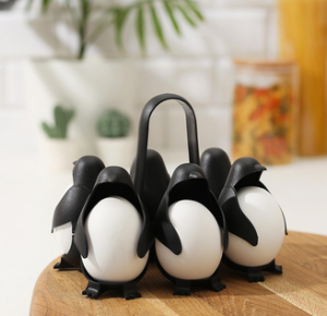Подставка для яиц "Пингвинчики" цвет черный