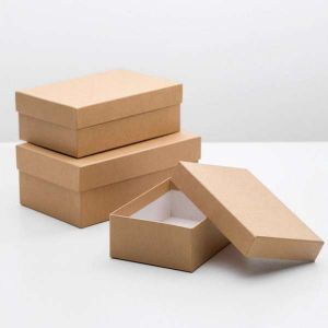 Коробка для подарка"Крафт однотонный" 19,5*12*7,5 см