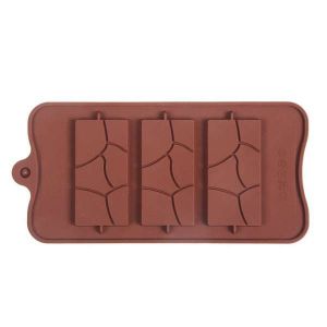 Форма силиконовая для шоколада "Плитки трещины 3 в 1"