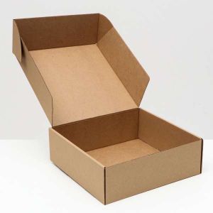 Коробка самосборная, крафт, 28 х 27 х 9,5 см