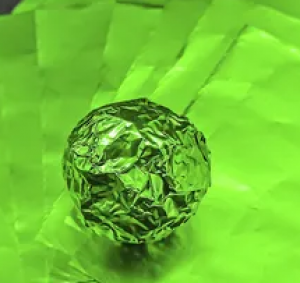Фольга оберточная для конфет зеленая 10*10 см (20 шт)