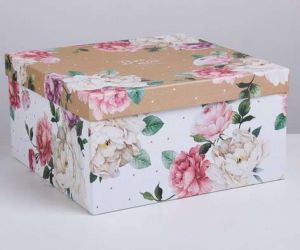 Подарочная коробка «Цветы» 28*28*15 см