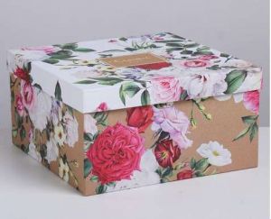 Подарочная коробка «Цветы» 24*24*13 см
