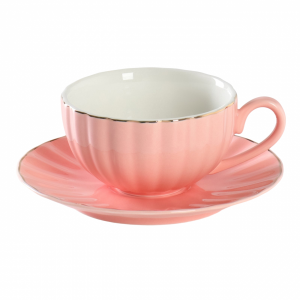 Чайная пара "Вивьен" чашка 200 мл, блюдце d-15 см, цвет розовый