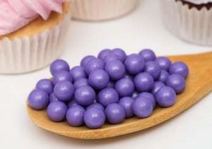 Кондитерская посыпка, шарики фиолетовые перламутровые 8 мм , 50 гр