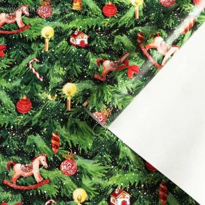 Бумага упаковочная глянцевая «Новогодняя елка», 70 × 100 см   4472855