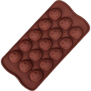 Форма для льда и шоколада, 15 ячеек, 20х10 см "Шарик смайл", цвета МИКС 861099