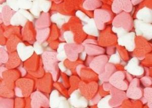 Посыпка "Топ декор" Сердечки красные, белые, розовые 0,75 кг