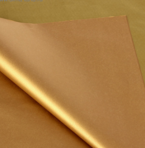 Бумага упаковочная тишью золотисто-бронзовая 50 х 75 см