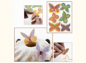 Вафельные Бабочки цветные двухсторонние Топ декор Россия 10 шт