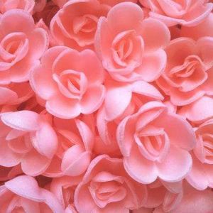 Вафельные цветы "Топ декор" Розы малые Розовые
