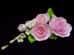 Цветы из мастики "Букет роз" Розовый (11942B)
